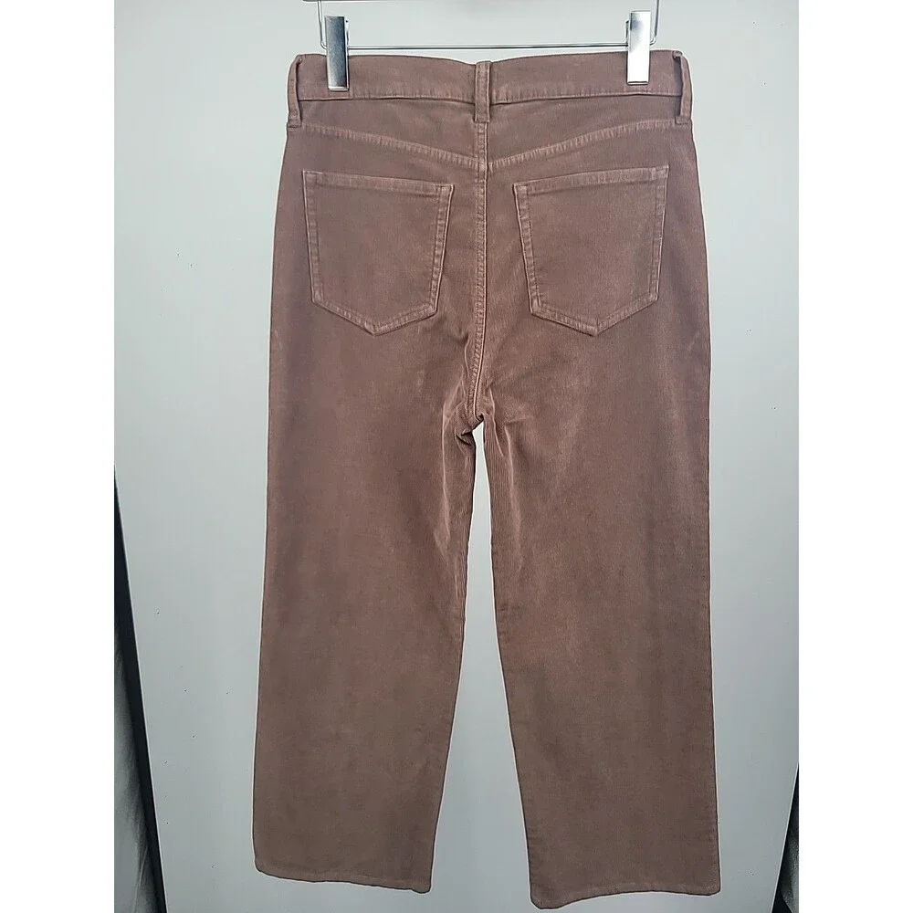 J. Crew Corduroy Wide Leg Crop Jeans Sz 28 Boho Preppy Bohemian Office Career